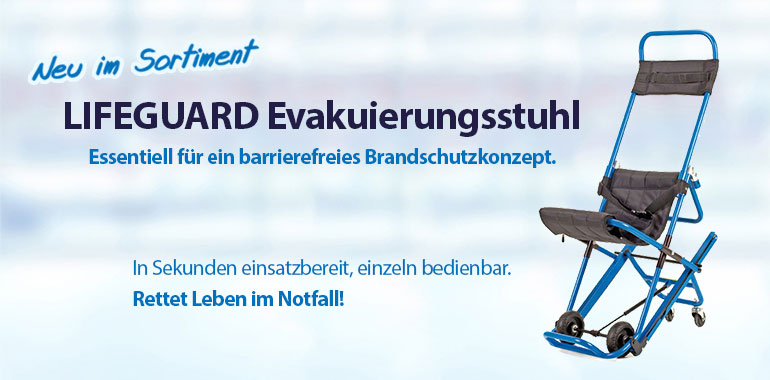 Lifeguard Evakuierungsstuhl - für ein barrierefreies Brandschutzkonzept
